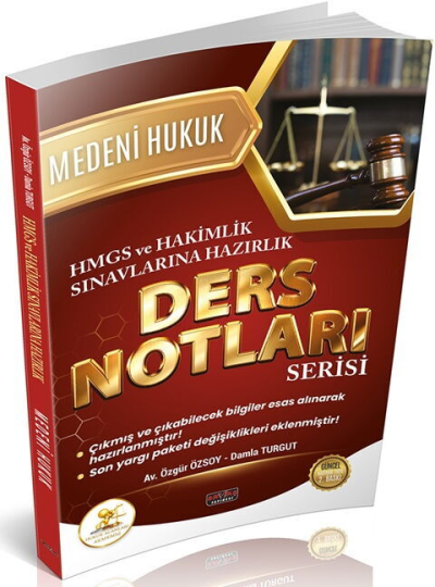 HUKAL HMGS HAKİMLİK Medeni Hukuk Ders Notları Savaş Yayınları