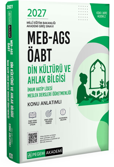 2027 MEB-AGS ÖABT Din Kültürü ve Ahlak Bilgisi Öğretmenliği Konu Anlatımlı Pegem Akademi Yayıncılık Panda Fotokopi & Baskı Merkezi