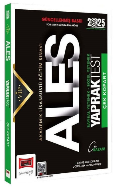 2025 ALES Vip Sayısal-Sözel Yetenek Çek Kopart Yaprak Test Yargı Yayınları