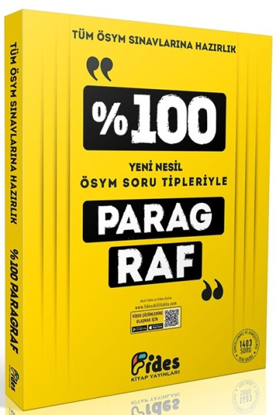 % 100 ÖSYM Soru Tipleriyle Paragraf Fides Yayınları Panda Fotokopi & Baskı Merkezi