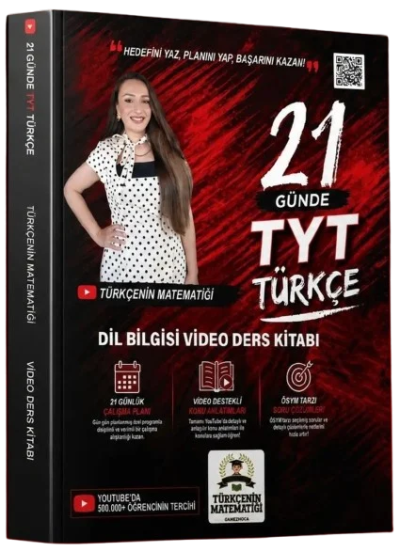 Türkçenin Matematiği TYT 21 Günde Türkçe Dil Bilgisi Video Ders Kitabı Gamze Özdin Türkçenin Matematiği Yayınları Panda Fotokopi & Baskı Merkezi