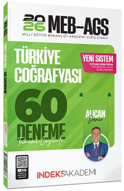 2026 MEB-AGS Türkiye Coğrafyası 60 Deneme Çözümlü İndeks Akademi Yayıncılık Panda Fotokopi & Baskı Merkezi