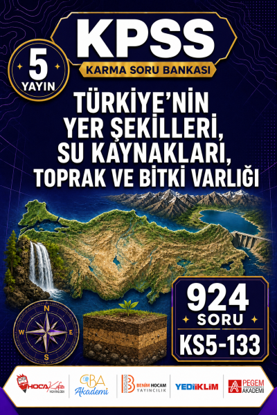 Türkiye’nin Yer Şekilleri, Su Kaynakları, Toprak ve Bitki Varlığı 5 Yayın 924 Soru