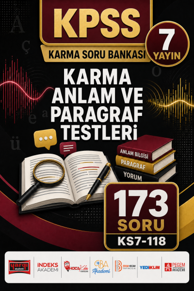 Karma Anlam ve Paragraf Testleri 7 Yayın 173 Soru Panda Fotokopi & Baskı Merkezi