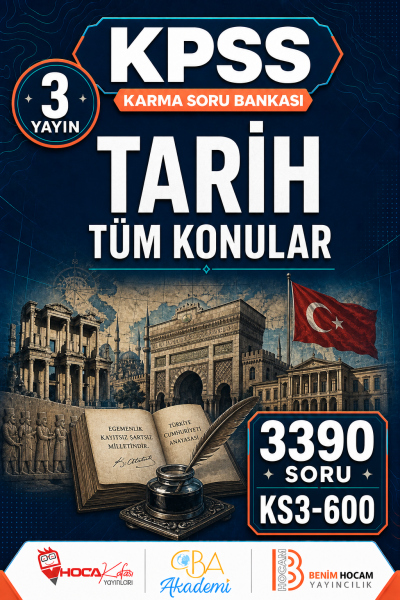 TARİH TÜM KONULAR 3 Yayın 3390 Soru (Benim Hocam - CBA - Hoca Kafası Yayınları) Panda Fotokopi & Baskı Merkezi