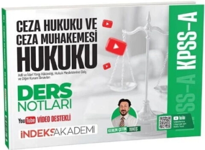 KPSS A Grubu Ceza Hukuku ve Ceza Muhakemesi Hukuku Video Ders Notları Kerem Çetin Tekeş İndeks Akademi Yayıncılık Panda Fotokopi & Baskı Merkezi