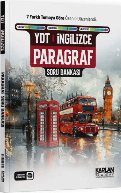 YDT İngilizce Paragraf Soru Bankası Kaplan Akademi Panda Fotokopi & Baskı Merkezi