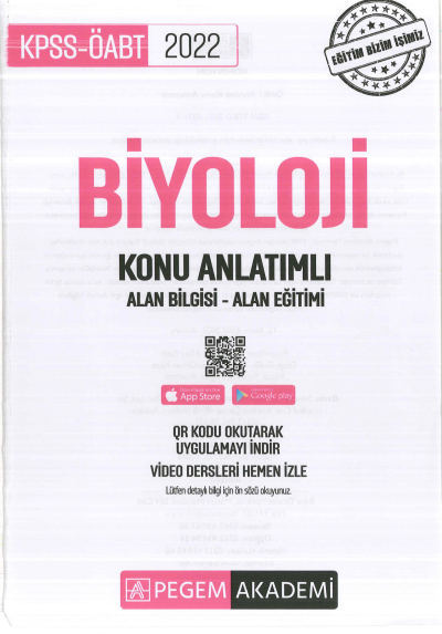 BİYOLOJİ KONU ANLATIMI ALAN BİLGİSİ - ALAN EĞİTİMİ Panda Fotokopi & Baskı Merkezi