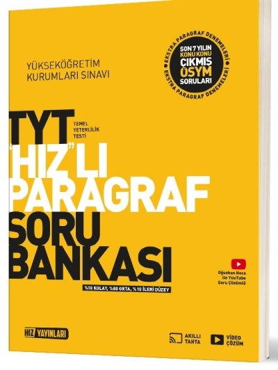 TYT Paragraf Soru Bankası Hız Yayınları Panda Fotokopi & Baskı Merkezi