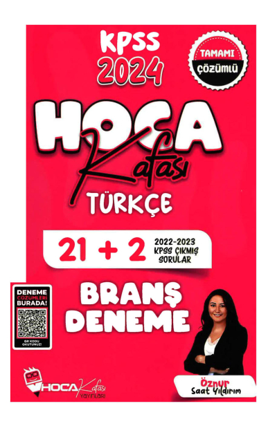 2024 KPSS Türkçe 21+2 Deneme Video Çözümlü Hoca Kafası Yayınları