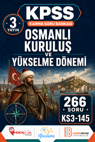 Osmanlı Kuruluş ve Yükselme Dönemi 3 Yayın 266 Soru (Benim Hocam - CBA - Hoca Kafası Yayınları) Panda Fotokopi & Baskı Merkezi
