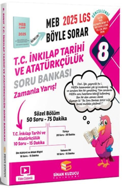 8. Sınıf LGS T.C. İnkılap Tarihi ve Atatürkçülük Soru Bankası Sinan Kuzucu Panda Fotokopi & Baskı Merkezi