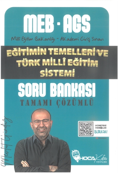 MEB-AGS Eğitimin Temelleri ve Türk Milli Eğitim Sistemi Soru Bankası Çözümlü Hoca Kafası Yayınları Panda Fotokopi & Baskı Merkezi