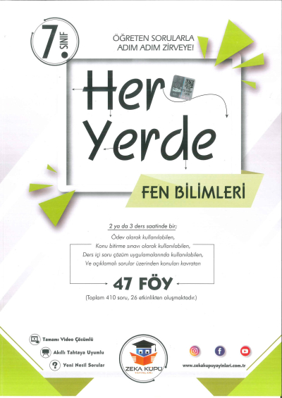 7. Sınıf Her Yerde Fen Bilimleri Soru Bankası Zeka Küpü Yayınları Panda Fotokopi & Baskı Merkezi