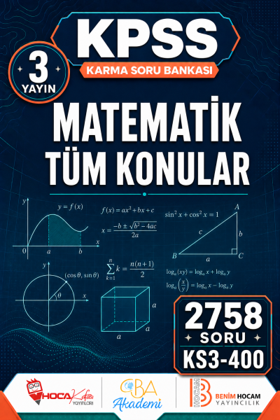 MATEMATİK TÜM KONULAR 3 Yayın 2758 Soru (Benim Hocam - CBA - Hoca Kafası Yayınları) Panda Fotokopi & Baskı Merkezi