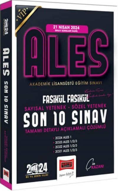 2024 ALES Son 10 Sınav Fasikül Fasikül Çıkmış Sorular (21 Nisan 2024 Sınavı Dahil) Yargı Yayınevi Panda Fotokopi & Baskı Merkezi