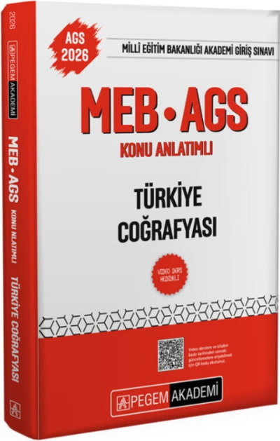 2026 MEB-AGS Konu Anlatımlı Türkiye Coğrafyası Pegem Akademi Yayıncılık Panda Fotokopi & Baskı Merkezi