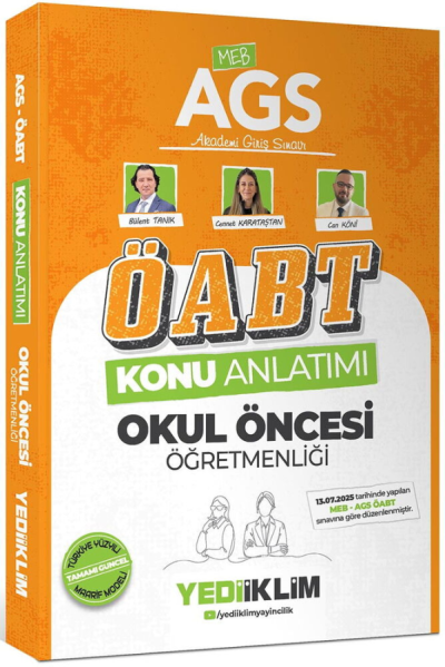 2026 MEB AGS ÖABT Okul Öncesi Öğretmenliği Konu Anlatımı Yediiklim Yayınları Panda Fotokopi & Baskı Merkezi