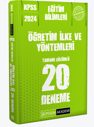 2024 KPSS Eğitim Bilimleri Öğretim İlke ve Yöntemleri 20 Deneme Panda Fotokopi & Baskı Merkezi