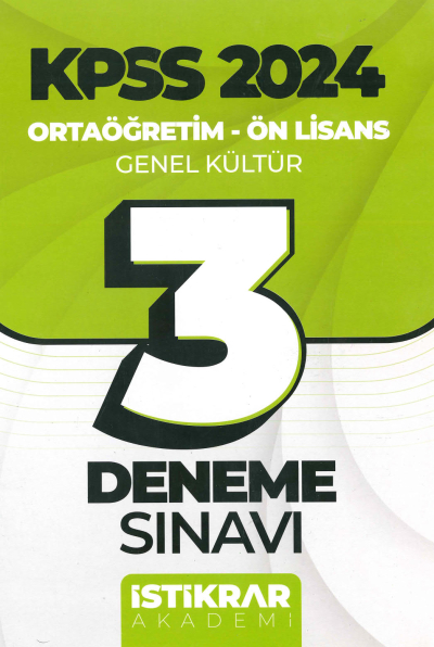 3 DENEME SINAVI (GENEL KÜLTÜR)