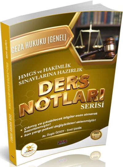 HUKAL HMGS HAKİMLİK Ceza Hukuku Genel Hükümler Ders Notları Savaş Yayınları