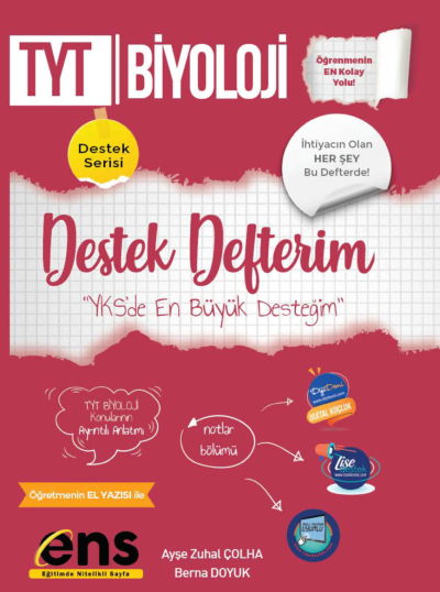 TYT Biyoloji Destek Defterim Destek Serisi ENS Yayınları Panda Fotokopi & Baskı Merkezi