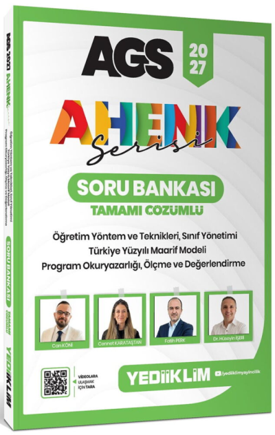 2027 MEB AGS Eğitim Bilimleri Ahenk Serisi ÖYT Sınıf Yönetimi Program Okuryazarlığı Ölçme Soru Bankası Yediiklim Yayınları