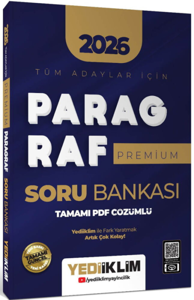 2026 Tüm Adaylar İçin Paragraf Premium Serisi Tamamı PDF Çözümlü Soru Bankası Yediiklim Yayınları Panda Fotokopi & Baskı Merkezi