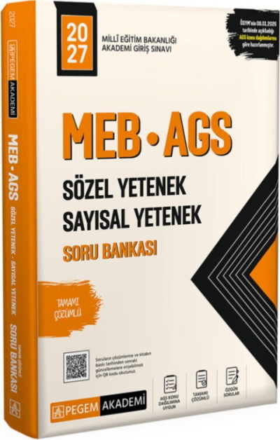 2027 MEB AGS Sözel Yetenek Sayısal Yetenek Soru Bankası Pegem Yayınları Panda Fotokopi & Baskı Merkezi