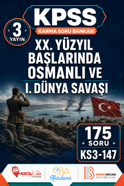 XX. Yüzyıl Başlarında Osmanlı ve I. Dünya Savaşı 3 Yayın 175 Soru (Benim Hocam - CBA - Hoca Kafası Yayınları) Panda Fotokopi & Baskı Merkezi