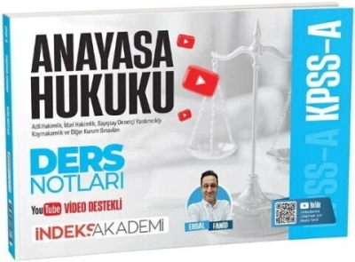 KPSS A Grubu Anayasa Hukuku Video Ders Notları Erdal Fanid İndeks Akademi Yayıncılık Panda Fotokopi & Baskı Merkezi