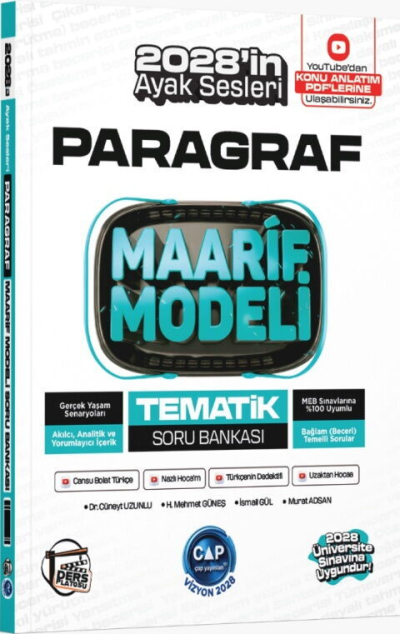 Üniversiteye Hazırlık Paragraf Ders Platosu Maarif Modeli Tematik Soru Bankası Çap Yayınları Panda Fotokopi & Baskı Merkezi