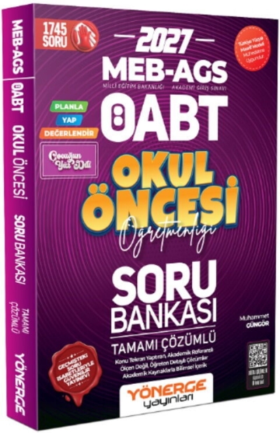 ÖABT Okul Öncesi Öğretmenliği Planla-Yap-Değerlendir Soru Bankası Çözümlü Muhammet Güngör Yönerge Yayınları Panda Fotokopi & Baskı Merkezi