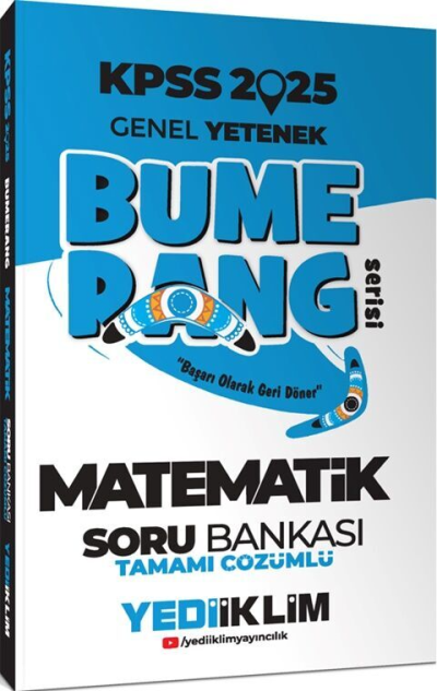 2025 KPSS Genel Yetenek Bumerang Matematik Tamamı Çözümlü Soru Bankası Yediiklim Yayınları Panda Fotokopi & Baskı Merkezi