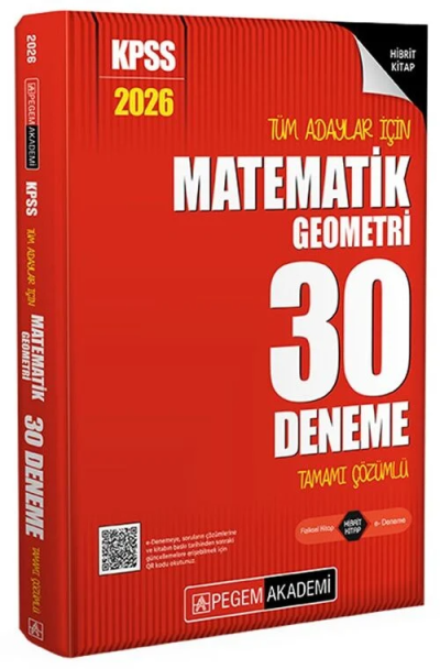 2026 KPSS Tüm Adaylar İçin Matematik Geometri 30 Deneme Tamamı Çözümlü Pegem Yayınları Panda Fotokopi & Baskı Merkezi