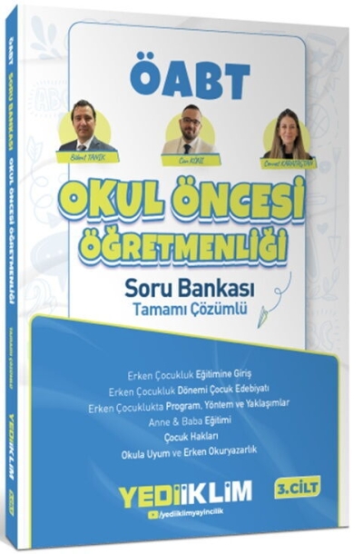MEB AGS ÖABT Okul Öncesi Öğretmenliği Tamamı Çözümlü Soru Bankası Cilt 3 Yediiklim Yayınları