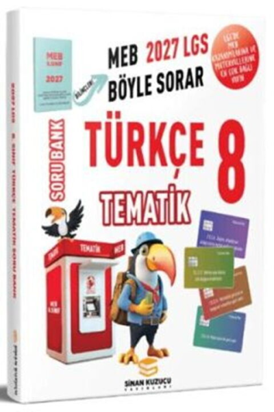 2027 8. Sınıf Tematik Türkçe Soru Bankası Sinan Kuzucu Panda Fotokopi & Baskı Merkezi