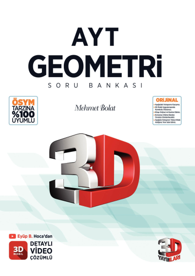 3D AYT Geometri Soru Bankası Panda Fotokopi & Baskı Merkezi