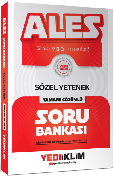 2027 ALES Sözel Yetenek Tamamı Çözümlü Soru Bankası Yediiklim Yayınları Panda Fotokopi & Baskı Merkezi