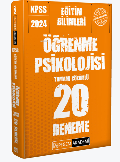 ÖĞRENME PSİKOLOJİSİ 20 DENEME TAMAMI ÇÖZÜMLÜ Panda Fotokopi & Baskı Merkezi