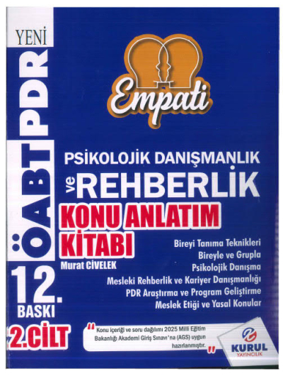 2025 ÖABT Empati Psikolojik Danışmanlık ve Rehberlik Konu Anlatımlı 2. Cilt Panda Fotokopi & Baskı Merkezi