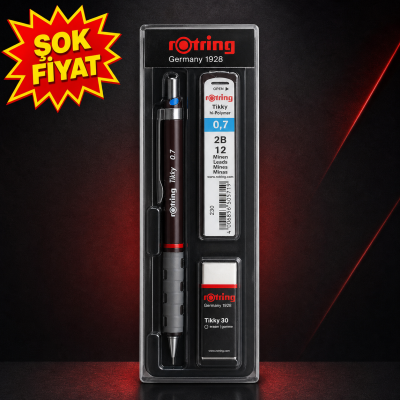 Rotring Tikky 0.7 Uçlu Kalem 2B Kalem Ucu Silgi li 3'lü Set