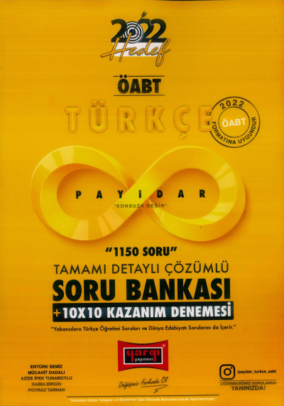 TÜRKÇE PAYİDAR 115O TAMAMI ÇÖZÜMLÜ SORU BANKASI Panda Fotokopi & Baskı Merkezi