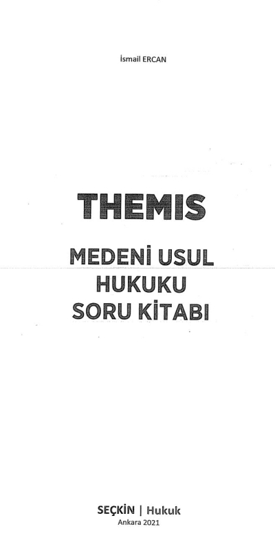 THEMIS MEDENİ USUL HUKUK SORU KİTABI Panda Fotokopi & Baskı Merkezi