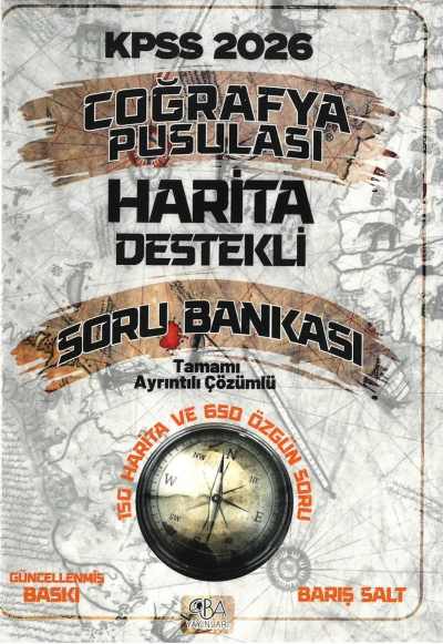 2026 KPSS Coğrafya Pusulası Harita Destekli Soru Bankası CBA Yayınları Panda Fotokopi & Baskı Merkezi