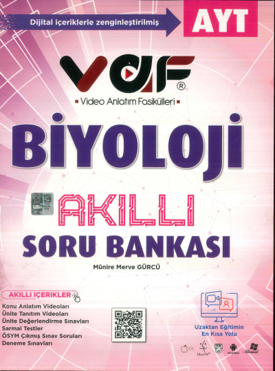 AYT Biyoloji Soru Bankası Vaf Yayınları Panda Fotokopi & Baskı Merkezi