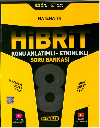 8. Sınıf Matematik HİBRİT Konu Anlatımlı Etkinlikli Soru Bankası Hız Yayınları Panda Fotokopi & Baskı Merkezi