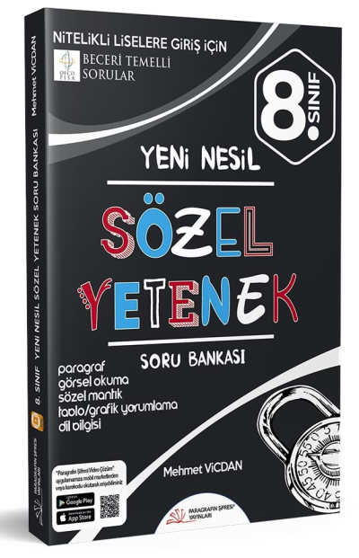 8. Sınıf Sözel Yetenek Yeni Nesil Soru Bankası Paragrafın Şifresi Yayınları Panda Fotokopi & Baskı Merkezi