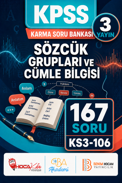 Sözcük Grupları ve Cümle Bilgisi 3 Yayın 167 Soru (Benim Hocam - CBA - Hoca Kafası Yayınları) Panda Fotokopi & Baskı Merkezi