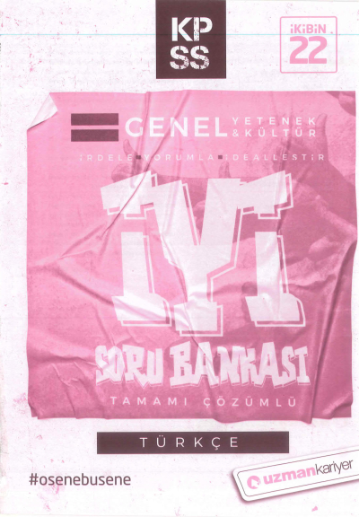 GY GK TÜRKÇE İYİ ÇÖZÜMLÜ SORU BANKASI Panda Fotokopi & Baskı Merkezi